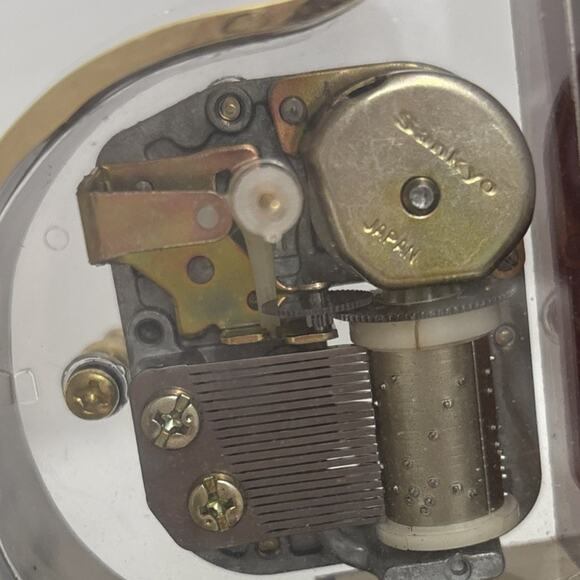 Vintage Sankyo Clear Lucite Grand Piano Music Box 6” Japan WORKS - Picture 4 of 5